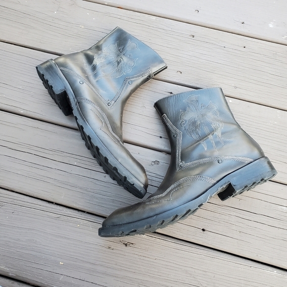 Mark Nason Lounge U Rock Salud Punk Rock Grunge Scene Brown Leather Boots 9 - Picture 3 of 8